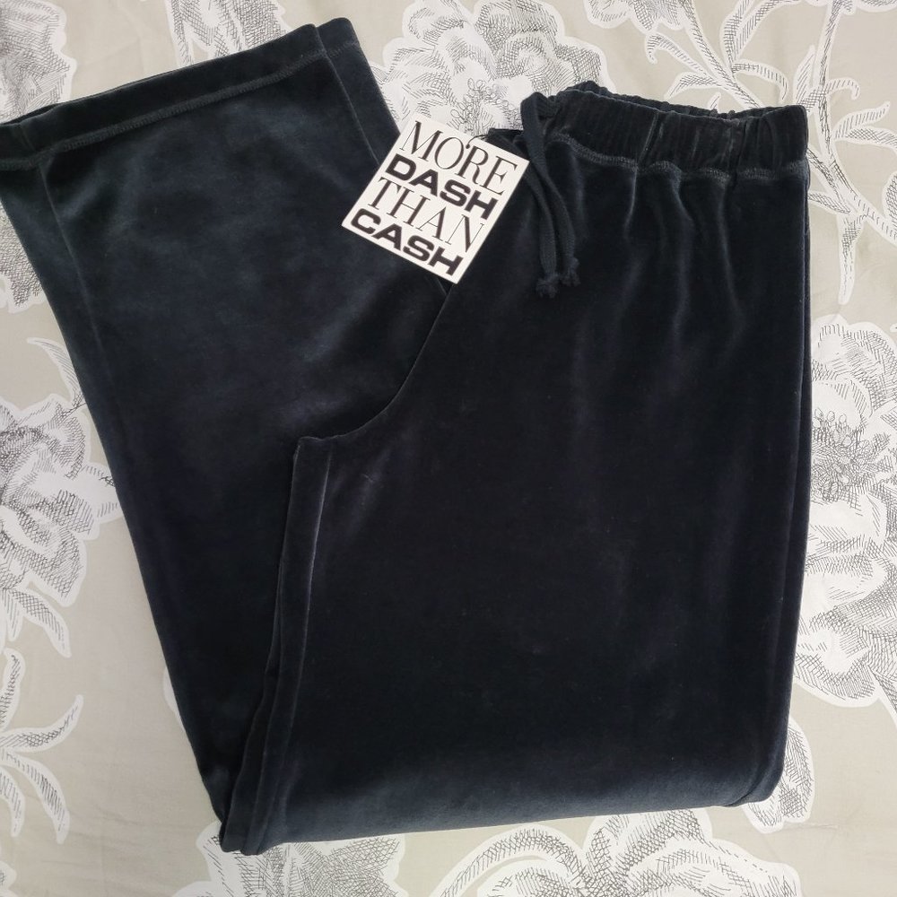 Vintage More Dash Than Cash Cotton Velour Pants NWT SP